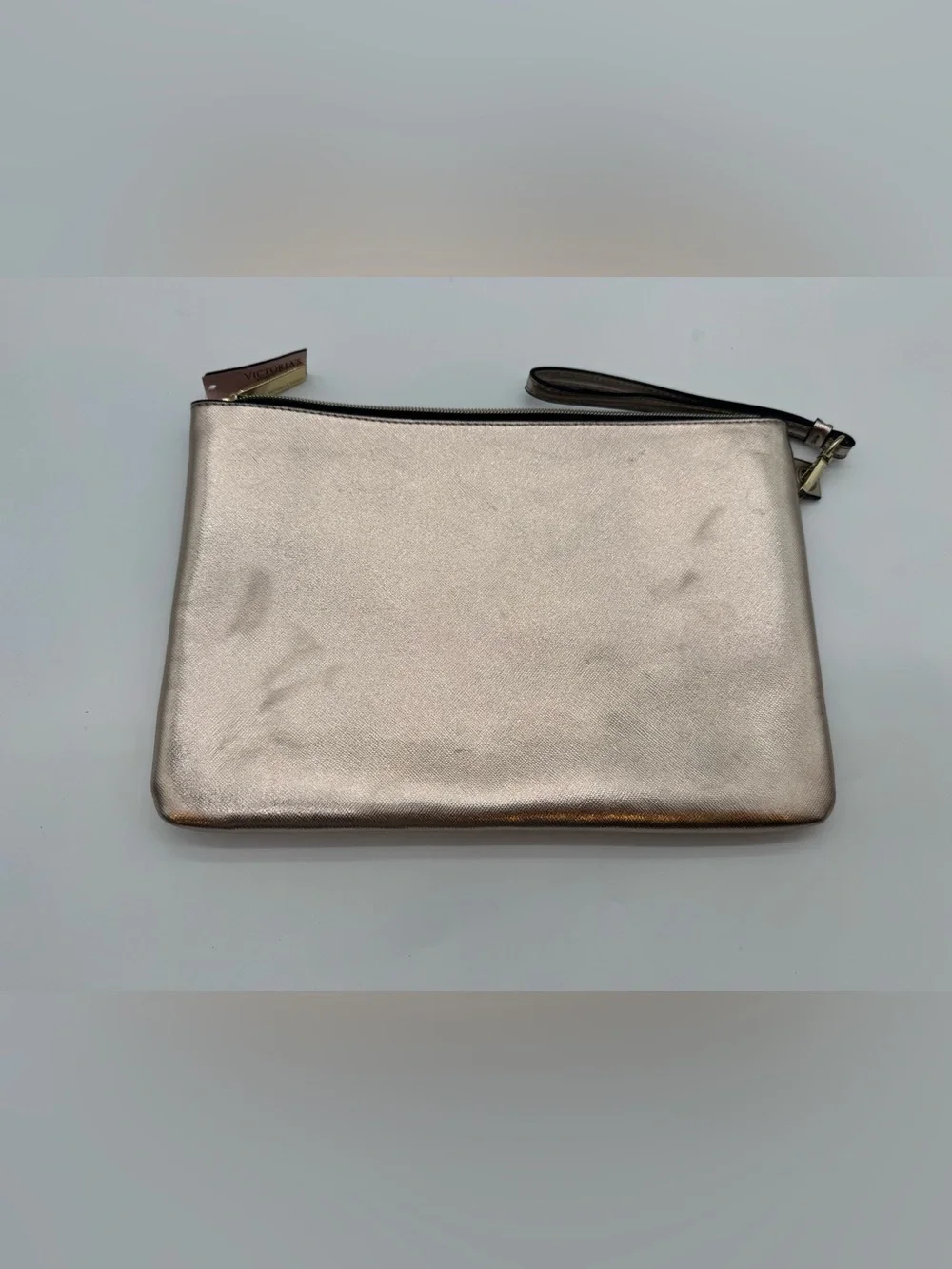 Victoria's Secret Metallic Rose Gold Laser-Cut Clutch Wristlet